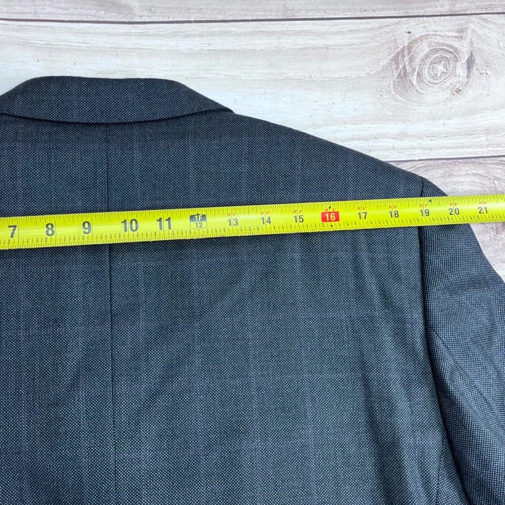 Jack Victor Loro Piana Zelander Wool Blazer 42L Grey Purple Pinstripe Sport Coat